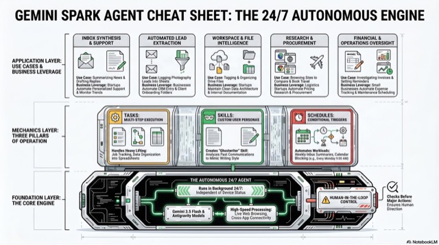 Gemini Spark Agent Cheat Sheet: The 24/7 Autonomous Engine