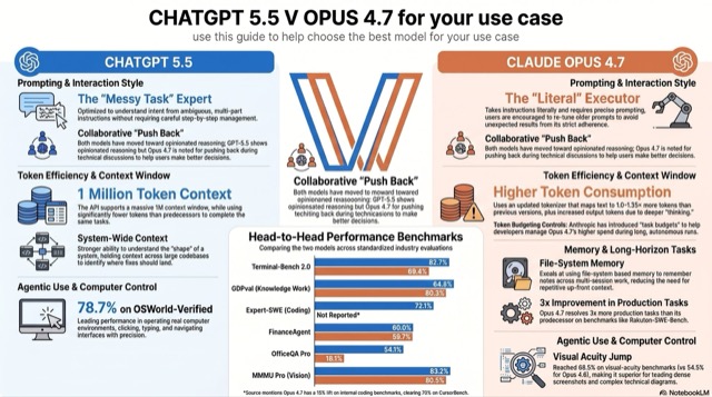 ChatGPT 5.5 vs Opus 4.7 for Your Use Case